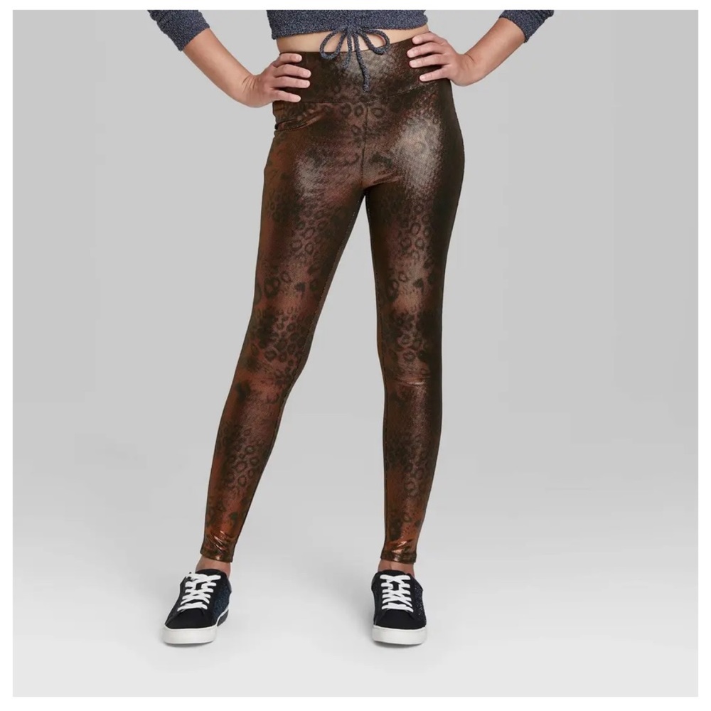 Women’s Wild Fable Women's Metallic Animal
Print High Rise Leggings